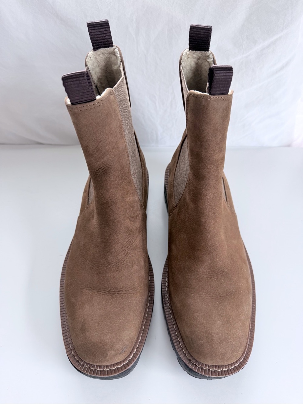 Sam Edelman Women’s Brown Suede Lug Sole Boots
